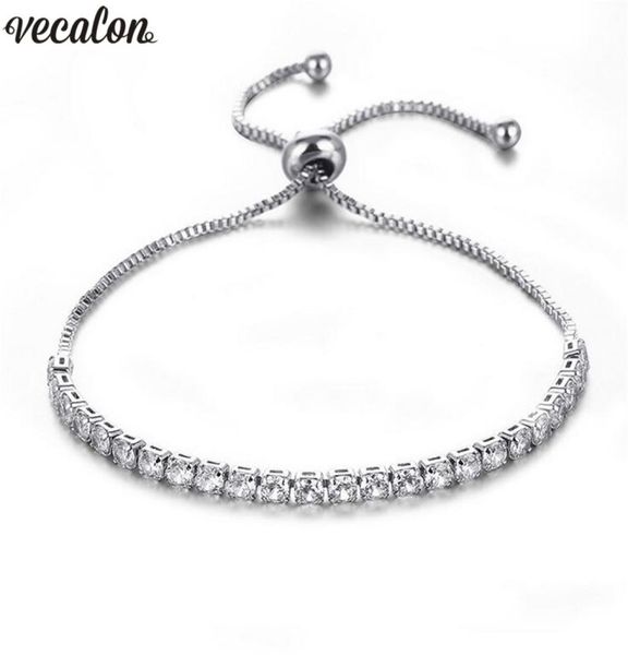 vecalon female extend bracelet 4mm diamond white gold filled crystal engagement wedding bracelets for women jewelry9689516, Black
vecalon female extend bracelet 4mm diamond white gold filled crystal engagement wedding bracelets for women jewelry9689516, Black