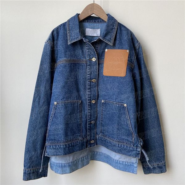 denim jackets coats for women designer leather badge jean jacket spring fashion street style outerwear, Black;brown
denim jackets coats for women designer leather badge jean jacket spring fashion street style outerwear, Black;brown