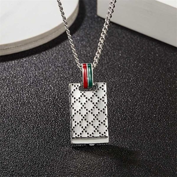 70% off designer jewelry bracelet necklace ring sterling rectangular rhombic lattice pendant enamel glue dropping old men's women', Silver
70% off designer jewelry bracelet necklace ring sterling rectangular rhombic lattice pendant enamel glue dropping old men's women', Silver