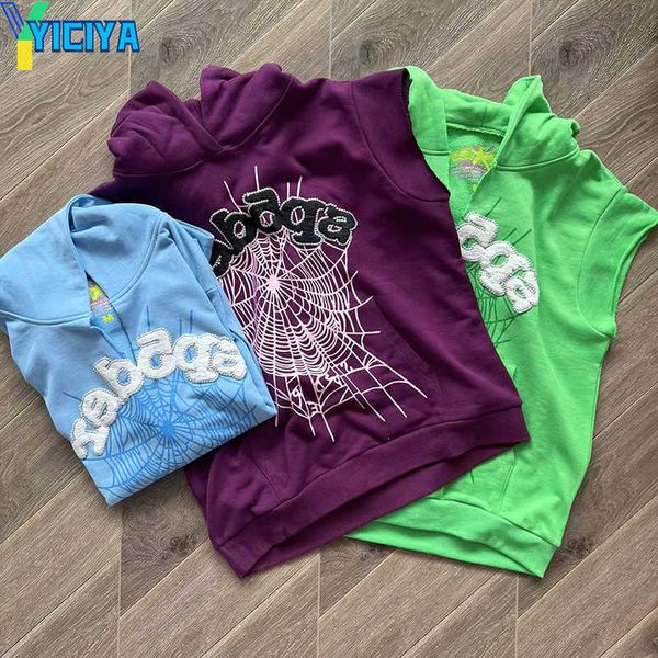 yiciya men's hoodies sweatshirts sp5der young thug wed purple sleeveless hood men women hoodie spider web pullovers, Black
yiciya men's hoodies sweatshirts sp5der young thug wed purple sleeveless hood men women hoodie spider web pullovers, Black