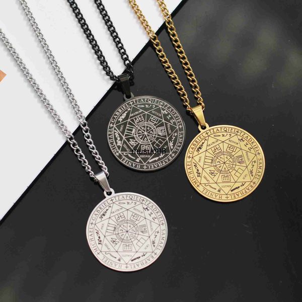 pendant necklaces seven archangels amulet stainless steel necklaces men seal of solomon talisman necklace protection jewelry collar j230601, Silver
pendant necklaces seven archangels amulet stainless steel necklaces men seal of solomon talisman necklace protection jewelry collar j230601, Silver