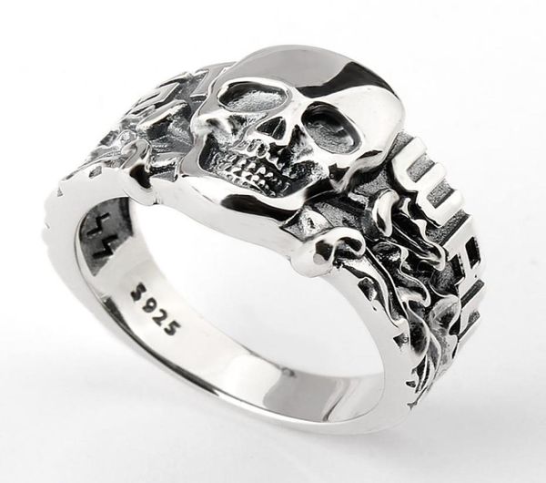 real 925 sterling silver skull ring skeleton european punk cool street style for men fashion jewelry6064876, Golden;silver
real 925 sterling silver skull ring skeleton european punk cool street style for men fashion jewelry6064876, Golden;silver