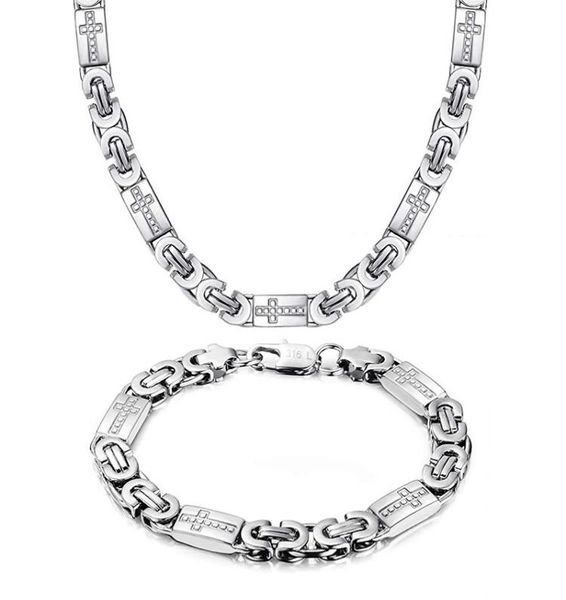 new arrival silver cross necklace men039s 316l stainless steel chain bracelet men jewelry sets 55cm60cm70cmx8mm2441336
new arrival silver cross necklace men039s 316l stainless steel chain bracelet men jewelry sets 55cm60cm70cmx8mm2441336