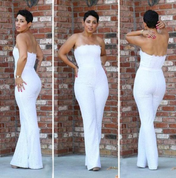 elegant white jumpsuit evening dresses strapless full lace bodice pants women formal bridal party gown custom 20194603749, Black;red
elegant white jumpsuit evening dresses strapless full lace bodice pants women formal bridal party gown custom 20194603749, Black;red