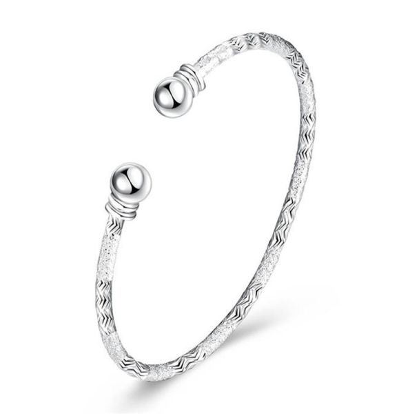 925 silver plated bangles for women beautiful jewelry minimalist style christmas presents whole 1126171, Black
925 silver plated bangles for women beautiful jewelry minimalist style christmas presents whole 1126171, Black