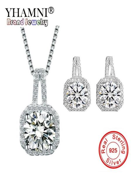 yhamni solid 925 sterling silver wedding jewelry sets for women princess cubic zircon pendant necklace stud earrings sets tz0091950125, Slivery;golden
yhamni solid 925 sterling silver wedding jewelry sets for women princess cubic zircon pendant necklace stud earrings sets tz0091950125, Slivery;golden