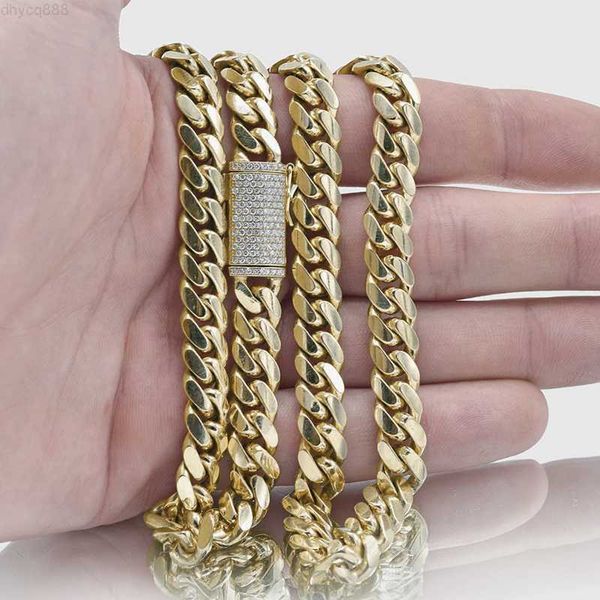 iced out diamond clasp thick miami cuban moissanite stainless steel gold cuban necklace, Silver
iced out diamond clasp thick miami cuban moissanite stainless steel gold cuban necklace, Silver