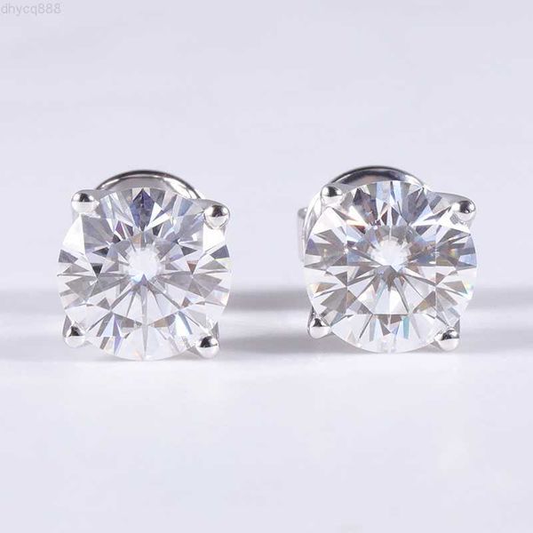 stylish 18k white gold stud earrings with 2carats def round cut moissanite diamond 2pcs, Silver
stylish 18k white gold stud earrings with 2carats def round cut moissanite diamond 2pcs, Silver