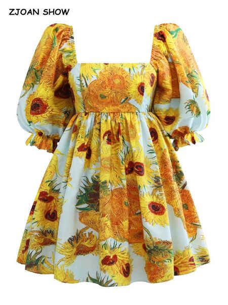 dresses 2022 princess yellow flower print ball gown dress square collar puff sleeve retro women swing mini dresses fairy cake robe, Black;gray
dresses 2022 princess yellow flower print ball gown dress square collar puff sleeve retro women swing mini dresses fairy cake robe, Black;gray
