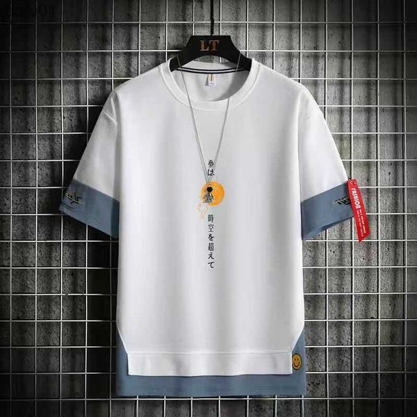 fashion short sleeves fashion o neck hip hop streetwear black white t-shirt men's 2023 summer clothes tees tshirt l230520, White;black