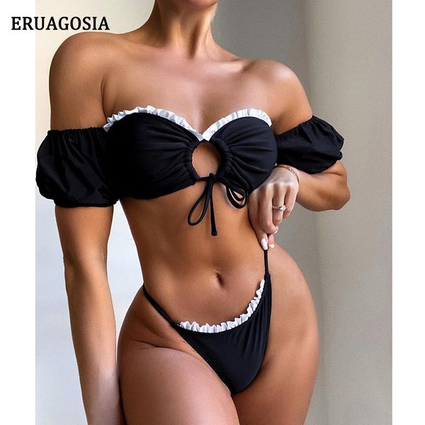 panties off shoulder bikini swimsuit women bathing suits mini thong bikinis sets summer swim beach wear bandeau swimwear biquini, Red;black
panties off shoulder bikini swimsuit women bathing suits mini thong bikinis sets summer swim beach wear bandeau swimwear biquini, Red;black