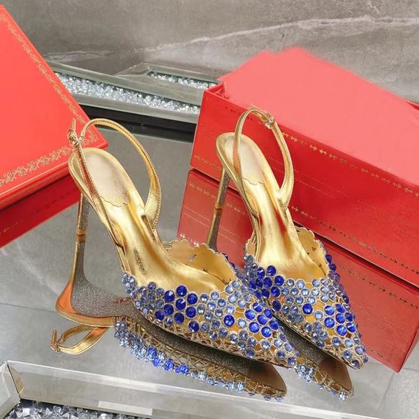 2023 designer high heels luxury brand sandals heel height 7.5cm heavy industry rc crystal gem woven wedding shoes series gem pointed women&#, Black
2023 designer high heels luxury brand sandals heel height 7.5cm heavy industry rc crystal gem woven wedding shoes series gem pointed women&#, Black