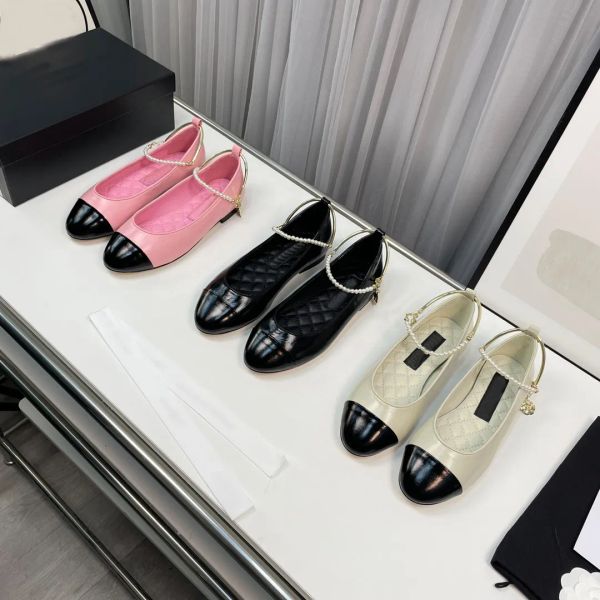 casual shoes designer women sandals luxury pearl ballet leather round toe shallow chain mary jane fashion retro outwear size35-41, Black
casual shoes designer women sandals luxury pearl ballet leather round toe shallow chain mary jane fashion retro outwear size35-41, Black