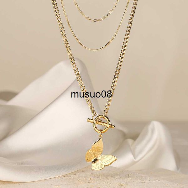pendant necklaces maisar new 316l stainless steel multilayer big butterfly pendant necklace for women fashion t buckle chain jewelry birthda, Silver
pendant necklaces maisar new 316l stainless steel multilayer big butterfly pendant necklace for women fashion t buckle chain jewelry birthda, Silver