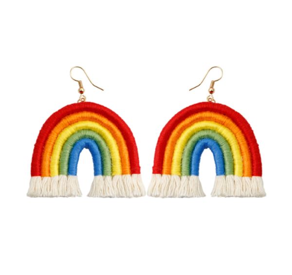 european and american pastoral storm semia rainbow earrings, handwoven personalized niche earrings, Golden
european and american pastoral storm semia rainbow earrings, handwoven personalized niche earrings, Golden
