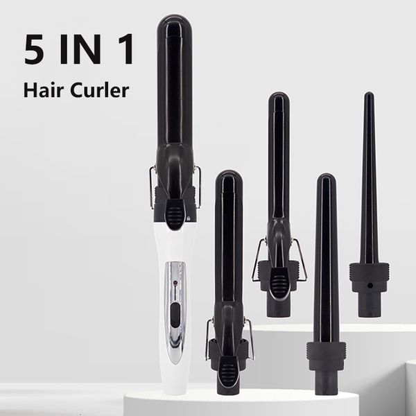 Irons 5 in 1 Styler Curlers Rollers Curg Iron LED Ceramic Tourmae Hair Curler Multi-function Styg Tools 230531, Black
Irons 5 in 1 Styler Curlers Rollers Curg Iron LED Ceramic Tourmae Hair Curler Multi-function Styg Tools 230531, Black