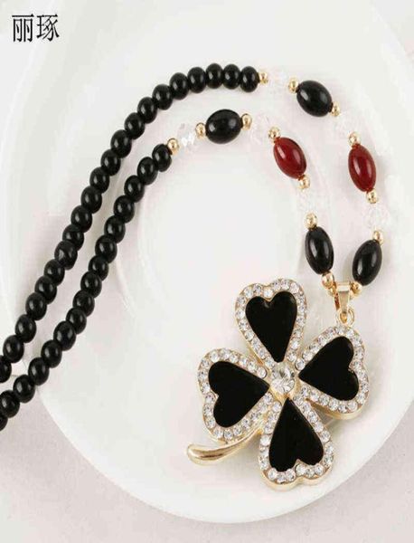 korean fashion lucky fourleaf clover pendant long necklace female inlaid crystal zircon with beaded jewelry8934513, Silver
korean fashion lucky fourleaf clover pendant long necklace female inlaid crystal zircon with beaded jewelry8934513, Silver