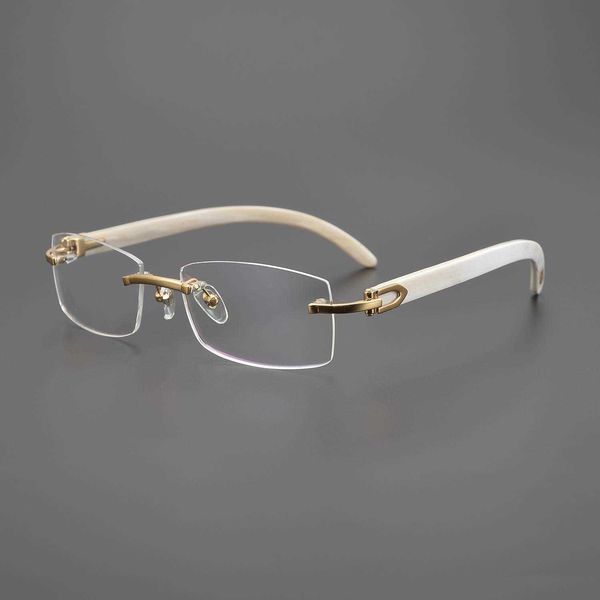 natural bullhorn slingsjapanese handmade men's and women's fashion business myopia frameless square glasses frame, Silver
natural bullhorn slingsjapanese handmade men's and women's fashion business myopia frameless square glasses frame, Silver