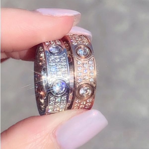 full diamond titanium steel silver love ring men and women rose gold rings for lovers couple jewelry gift
full diamond titanium steel silver love ring men and women rose gold rings for lovers couple jewelry gift