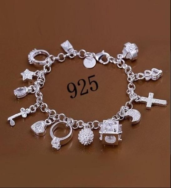 fashion jewelry 925 sterling silver moon love cross charm chain bracelets charms for men or women fine gift8603848, Golden;silver
fashion jewelry 925 sterling silver moon love cross charm chain bracelets charms for men or women fine gift8603848, Golden;silver