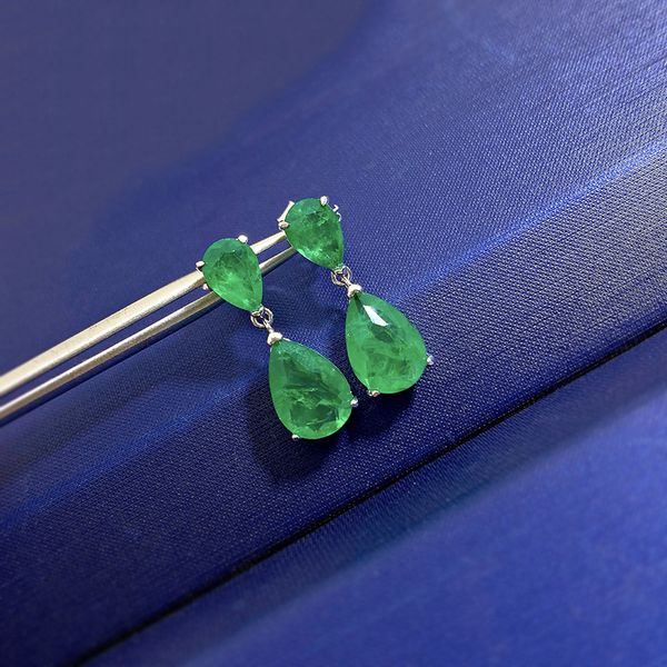 water drop emerald dangle earring 100% real 925 sterling silver wedding drop earrings for women bridal engagement jewelry gift, Golden;silver
water drop emerald dangle earring 100% real 925 sterling silver wedding drop earrings for women bridal engagement jewelry gift, Golden;silver