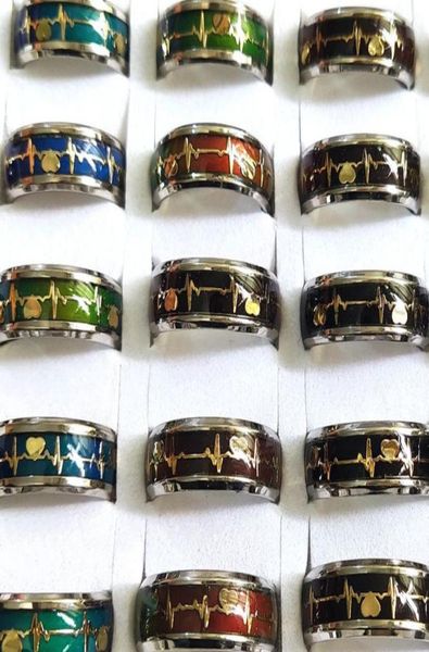 20pcs ecg mood ring mens electrocardiogram color change stainless steel wedding rings fashion womens ring male unique jewelry gift6224052, Silver
20pcs ecg mood ring mens electrocardiogram color change stainless steel wedding rings fashion womens ring male unique jewelry gift6224052, Silver