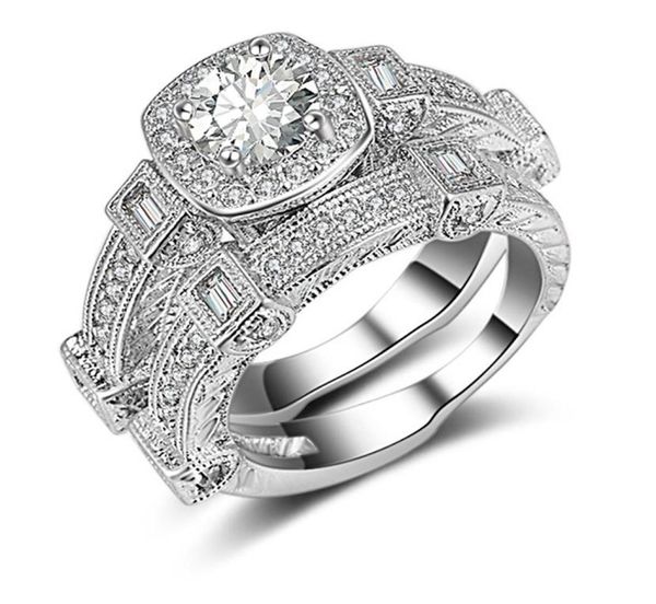 2 pieces ring set 4prong settings 18k white gold filled couple rings womens mens jewelry wedding bridal accessories size 6 7 8 928599459, Silver
2 pieces ring set 4prong settings 18k white gold filled couple rings womens mens jewelry wedding bridal accessories size 6 7 8 928599459, Silver