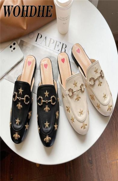 embroidered bee mules shoes metal buckle leather slip on flats women comfortable beauty half slipper snug shoes5728760, Black
embroidered bee mules shoes metal buckle leather slip on flats women comfortable beauty half slipper snug shoes5728760, Black