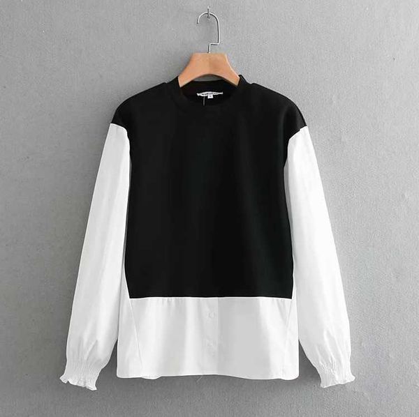 good quality neck patchwork blouse long sleeve fashion spring autumn women's clothingxn, White
good quality neck patchwork blouse long sleeve fashion spring autumn women's clothingxn, White