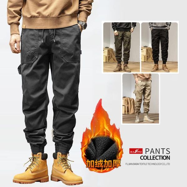 pants bapai mens winter men's cargo pants multipockets thick warm fleece trousers male streetwear slim casual cotton thermal joggers, Black
pants bapai mens winter men's cargo pants multipockets thick warm fleece trousers male streetwear slim casual cotton thermal joggers, Black