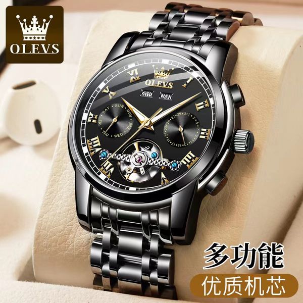 olevs men's watch fully automatic mechanical multifunctional large dial men's watch men's 41mm men's watch, Slivery;brown
olevs men's watch fully automatic mechanical multifunctional large dial men's watch men's 41mm men's watch, Slivery;brown