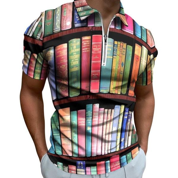 men's polos books library polo shirts bookshelf print casual shirt summer streetwear mens short sleeve turn-down collar design t-shirts, White;black
men's polos books library polo shirts bookshelf print casual shirt summer streetwear mens short sleeve turn-down collar design t-shirts, White;black
