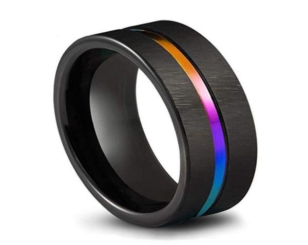 men039s jewelry black tungsten carbide wedding ring 8mm colorful rainbow ring size 613 size 6 137565550, Silver
men039s jewelry black tungsten carbide wedding ring 8mm colorful rainbow ring size 613 size 6 137565550, Silver