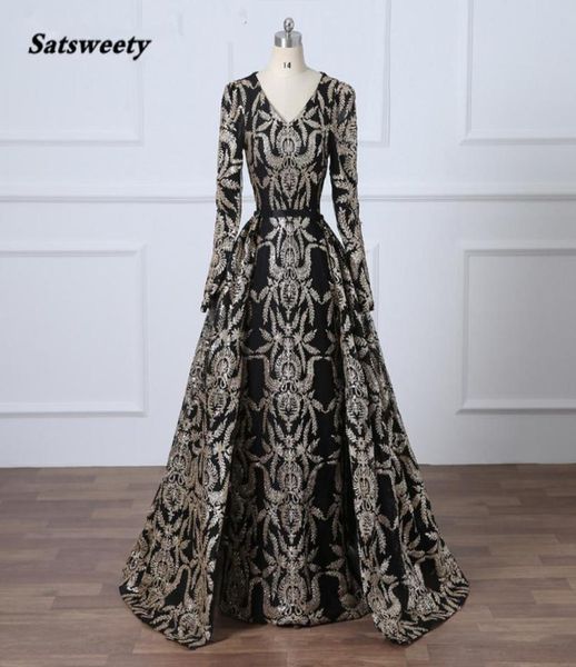 glitter black sequined evening dress removable train long prom dress saudi arabia formal gown muslim prom dress8878312, Black;red
glitter black sequined evening dress removable train long prom dress saudi arabia formal gown muslim prom dress8878312, Black;red