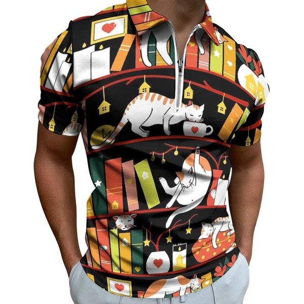 men's polos books library polo shirts bookshelf print casual shirt summer streetwear mens short sleeve turn-down collar design t-shirts, White;black
men's polos books library polo shirts bookshelf print casual shirt summer streetwear mens short sleeve turn-down collar design t-shirts, White;black
