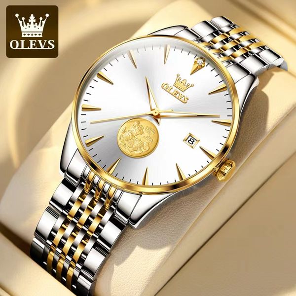 olevs men's watch fully automatic mechanical nightlight pixiu calendar business men's watch 40mm, Slivery;brown
olevs men's watch fully automatic mechanical nightlight pixiu calendar business men's watch 40mm, Slivery;brown
