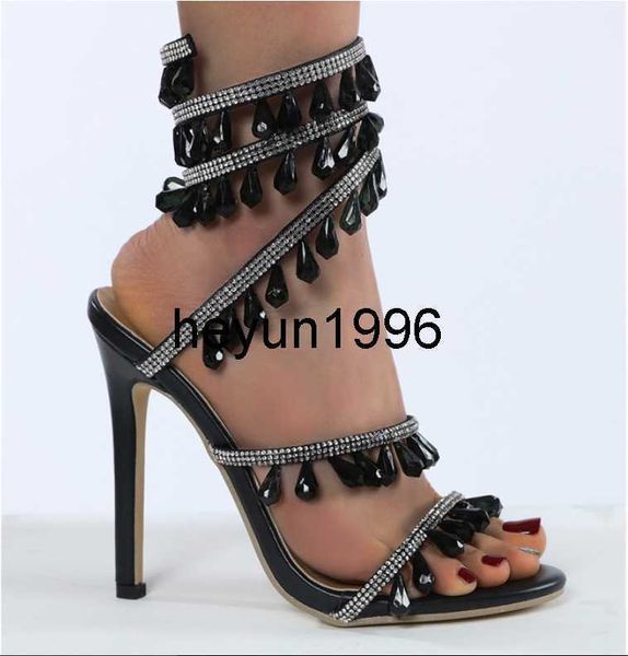 2023 new women's shoe rhinestone tassel pendant slim high heel wrapped sandals jjm360-22, Black
2023 new women's shoe rhinestone tassel pendant slim high heel wrapped sandals jjm360-22, Black