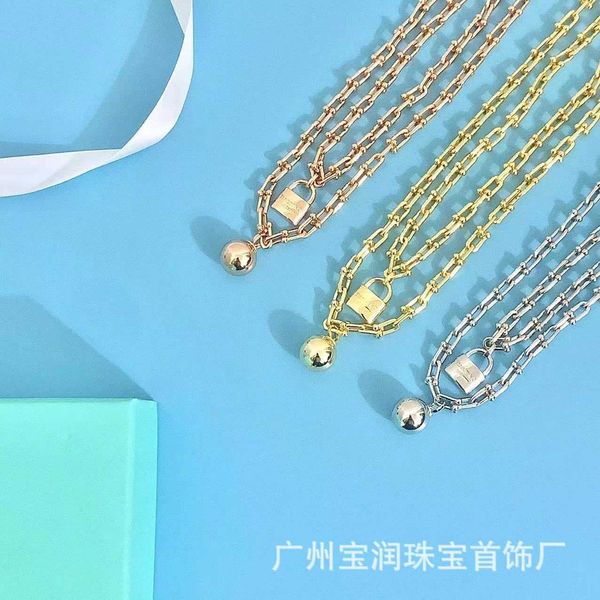 designer ay hardwear series u-shaped horseshoe buckle necklace fashion trend s925 sterling silver, Black
designer ay hardwear series u-shaped horseshoe buckle necklace fashion trend s925 sterling silver, Black