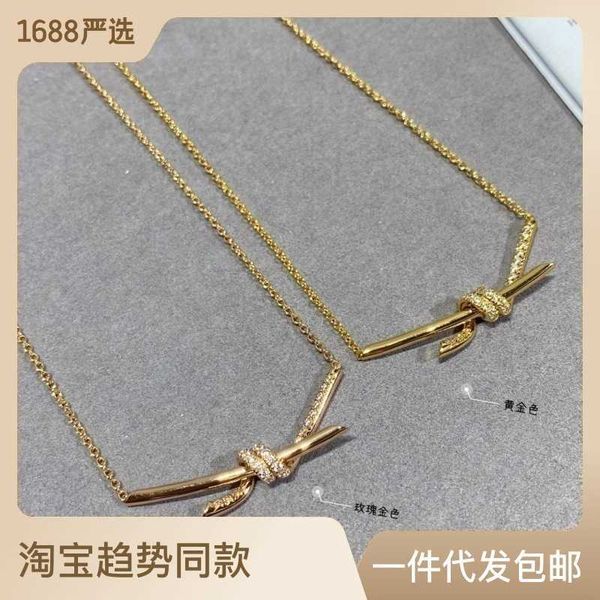 internet celebrity new knot necklace tiffayffay bow collarbone chain women's fashion sterling silver gu ailing the same advanced feelin, Black
internet celebrity new knot necklace tiffayffay bow collarbone chain women's fashion sterling silver gu ailing the same advanced feelin, Black