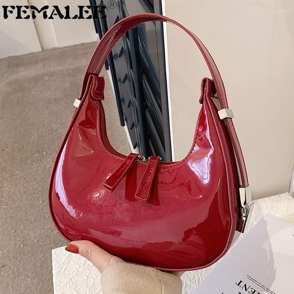 shoulder bags texture patent leather women luxury designer handbag fashion vintage double zipper purse half moon crescent hobos
shoulder bags texture patent leather women luxury designer handbag fashion vintage double zipper purse half moon crescent hobos