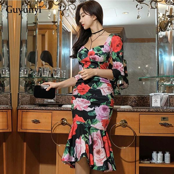 dresses square collar flowers vintage dress 2022 spring high waist skinny fishtail hem 3/4 sleeve comfortable women elegant party dress, Black;gray
dresses square collar flowers vintage dress 2022 spring high waist skinny fishtail hem 3/4 sleeve comfortable women elegant party dress, Black;gray
