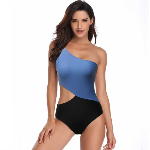 new fashion one-piece women's swimsuit, White;black