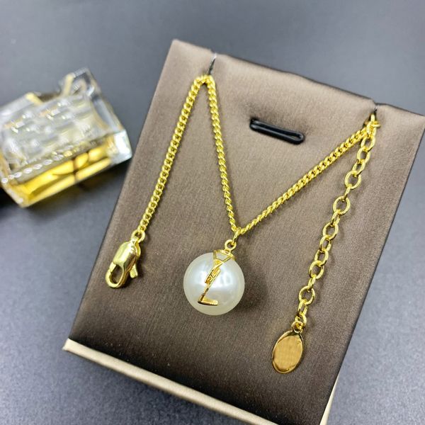 luxury monogrammed pearl pendant necklace for women 925 silver fine collarbone chain wedding jewellery
luxury monogrammed pearl pendant necklace for women 925 silver fine collarbone chain wedding jewellery