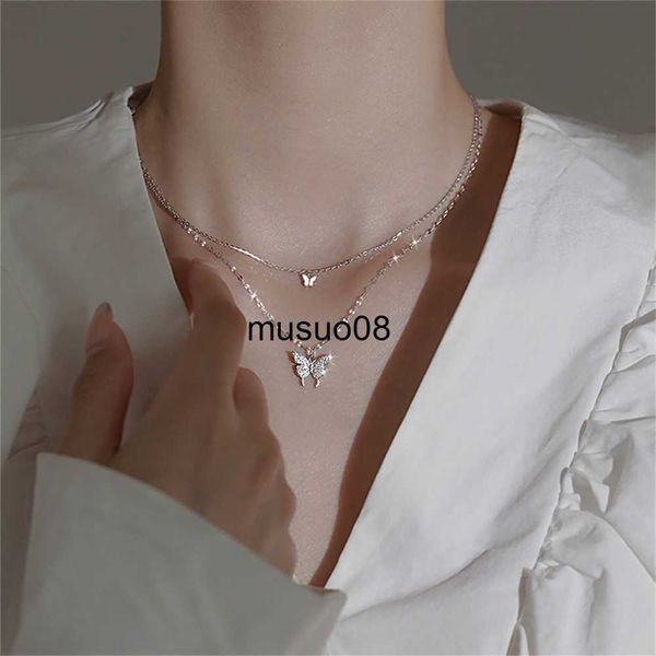 pendant necklaces fashion new shiny butterfly necklace for women stainless steel animal double layer clavicle chain pendant necklaces jewelr, Silver
pendant necklaces fashion new shiny butterfly necklace for women stainless steel animal double layer clavicle chain pendant necklaces jewelr, Silver
