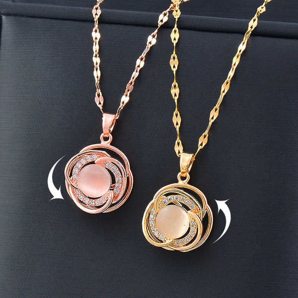 pendant necklaces sinleery classic rotatable spinner stainless steel necklace for women rose gold color choker chain jewelry ssk j230601, Silver
pendant necklaces sinleery classic rotatable spinner stainless steel necklace for women rose gold color choker chain jewelry ssk j230601, Silver