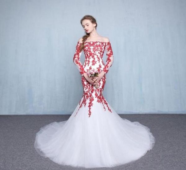 white and red mermaid wedding dresses 2019 court train offtheshoulder applique tulle long sleeve bridal gowns vestido de no454869803
white and red mermaid wedding dresses 2019 court train offtheshoulder applique tulle long sleeve bridal gowns vestido de no454869803
