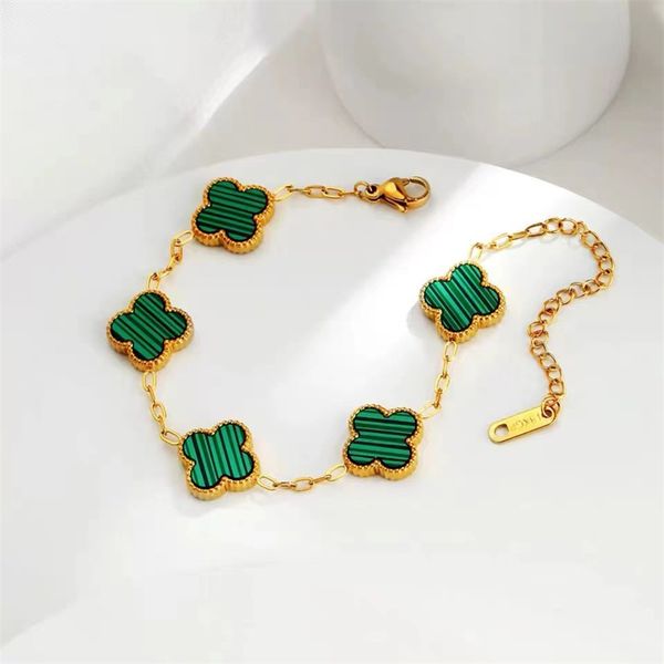 designer jewellery pulsera four leaf clover bracelet 14k gold-plated stainless steel female bracelet wedding gift accessoriesvalentine', Golden;silver
designer jewellery pulsera four leaf clover bracelet 14k gold-plated stainless steel female bracelet wedding gift accessoriesvalentine', Golden;silver
