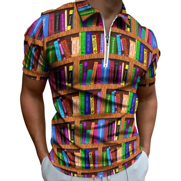 men's polos books library polo shirts bookshelf print casual shirt summer streetwear mens short sleeve turn-down collar design t-shirts, White;black
men's polos books library polo shirts bookshelf print casual shirt summer streetwear mens short sleeve turn-down collar design t-shirts, White;black