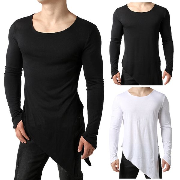 shirts men's t asymmetrical design punk hip hop long sleeve shirt side split tee mens casual vintage streetwear gothic, White;black
shirts men's t asymmetrical design punk hip hop long sleeve shirt side split tee mens casual vintage streetwear gothic, White;black