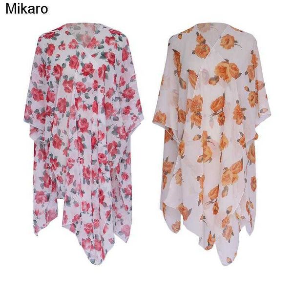 mikaro women's swimwear women chiffon beach blouses kimono cardigan long bikini cover up dress for, White;black
mikaro women's swimwear women chiffon beach blouses kimono cardigan long bikini cover up dress for, White;black